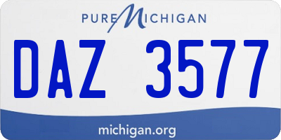MI license plate DAZ3577