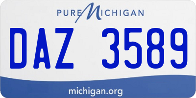 MI license plate DAZ3589