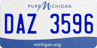 MI license plate DAZ3596