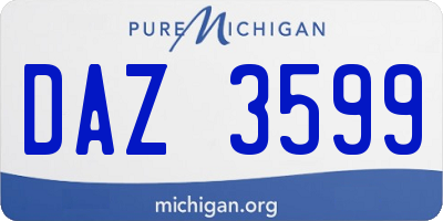 MI license plate DAZ3599