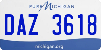 MI license plate DAZ3618