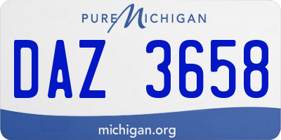 MI license plate DAZ3658