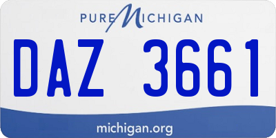 MI license plate DAZ3661