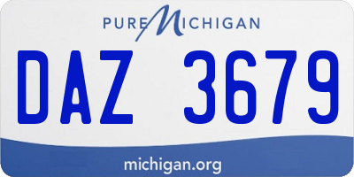 MI license plate DAZ3679
