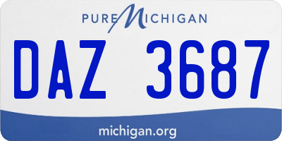 MI license plate DAZ3687