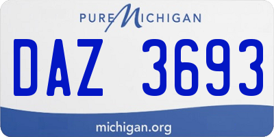 MI license plate DAZ3693