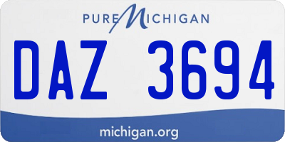 MI license plate DAZ3694