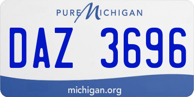 MI license plate DAZ3696