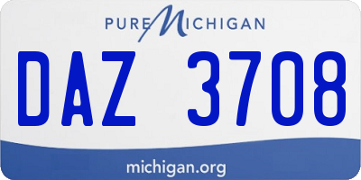 MI license plate DAZ3708