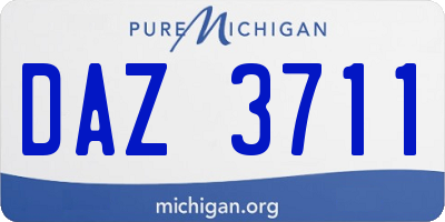 MI license plate DAZ3711