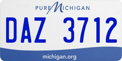 MI license plate DAZ3712