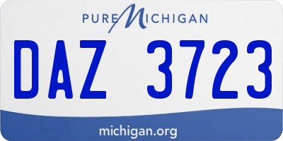 MI license plate DAZ3723