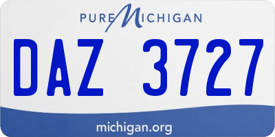 MI license plate DAZ3727