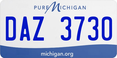 MI license plate DAZ3730