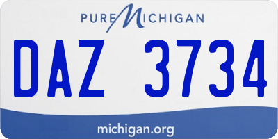 MI license plate DAZ3734