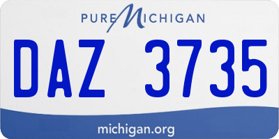 MI license plate DAZ3735
