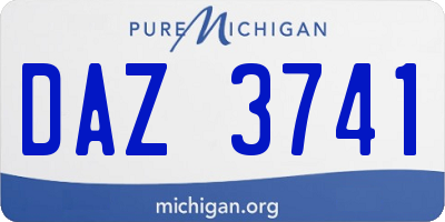 MI license plate DAZ3741