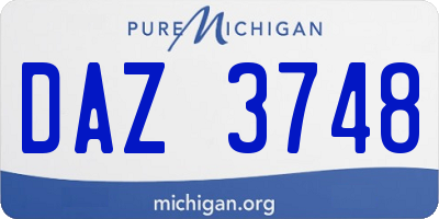 MI license plate DAZ3748