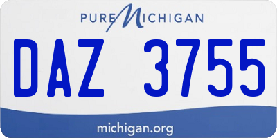 MI license plate DAZ3755