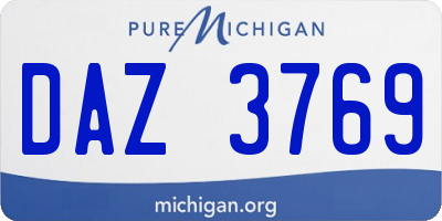 MI license plate DAZ3769