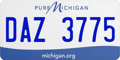 MI license plate DAZ3775
