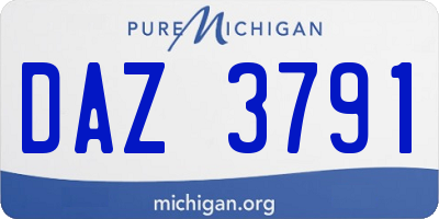 MI license plate DAZ3791