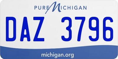 MI license plate DAZ3796