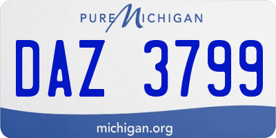 MI license plate DAZ3799