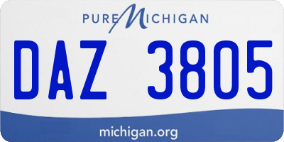 MI license plate DAZ3805