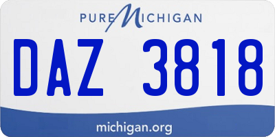 MI license plate DAZ3818