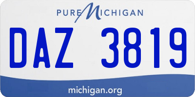 MI license plate DAZ3819
