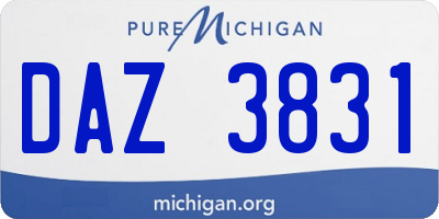 MI license plate DAZ3831