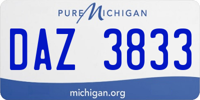 MI license plate DAZ3833