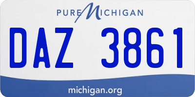 MI license plate DAZ3861