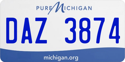 MI license plate DAZ3874