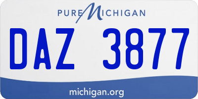 MI license plate DAZ3877