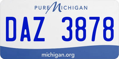 MI license plate DAZ3878