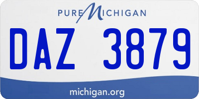 MI license plate DAZ3879