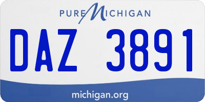 MI license plate DAZ3891