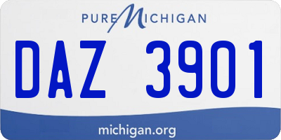 MI license plate DAZ3901