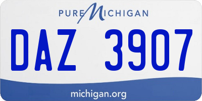MI license plate DAZ3907