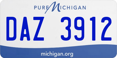 MI license plate DAZ3912