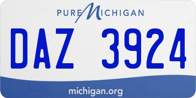 MI license plate DAZ3924