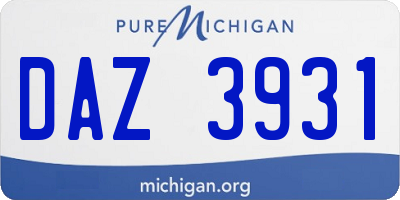 MI license plate DAZ3931