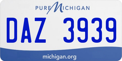 MI license plate DAZ3939