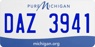 MI license plate DAZ3941