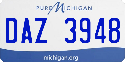 MI license plate DAZ3948