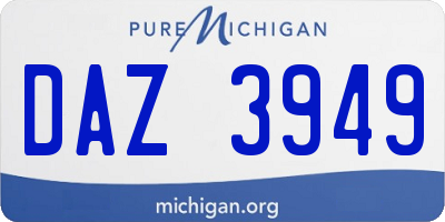 MI license plate DAZ3949