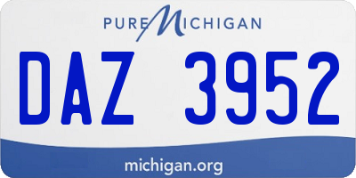 MI license plate DAZ3952