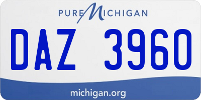 MI license plate DAZ3960
